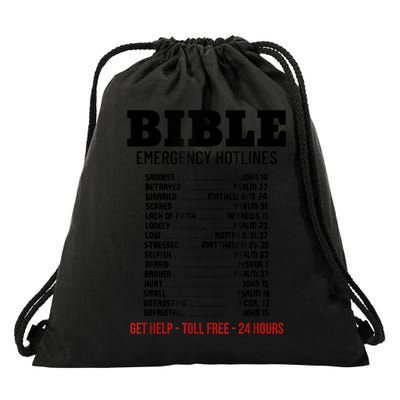 Bible Gifts Emergency Verse Numbers Scripture Hotline Drawstring Bag