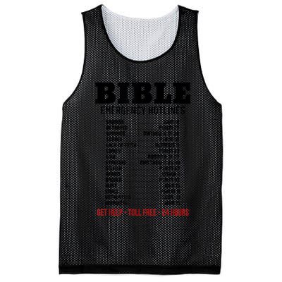 Bible Gifts Emergency Verse Numbers Scripture Hotline Mesh Reversible Basketball Jersey Tank