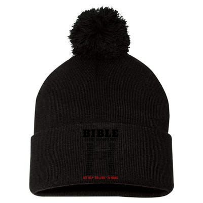 Bible Gifts Emergency Verse Numbers Scripture Hotline Pom Pom 12in Knit Beanie