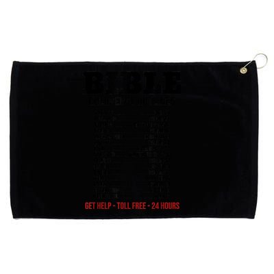 Bible Gifts Emergency Verse Numbers Scripture Hotline Grommeted Golf Towel