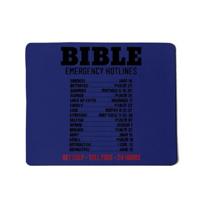 Bible Gifts Emergency Verse Numbers Scripture Hotline Mousepad