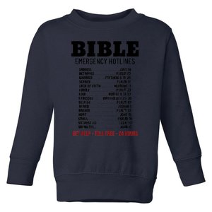 Bible Gifts Emergency Verse Numbers Scripture Hotline Toddler Sweatshirt