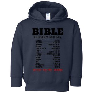 Bible Gifts Emergency Verse Numbers Scripture Hotline Toddler Hoodie