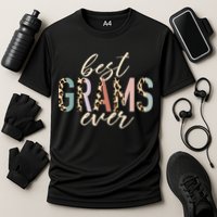 Best Grams Ever Gifts Leopard funny Mothers Day Cooling Performance Crew T-Shirt