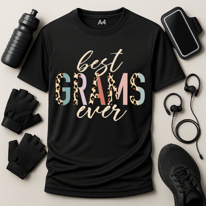Best Grams Ever Gifts Leopard funny Mothers Day Cooling Performance Crew T-Shirt