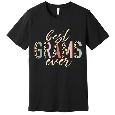 Best Grams Ever Gifts Leopard funny Mothers Day Premium T-Shirt