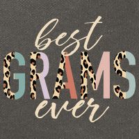 Best Grams Ever Gifts Leopard funny Mothers Day Cotton Canvas Backpack