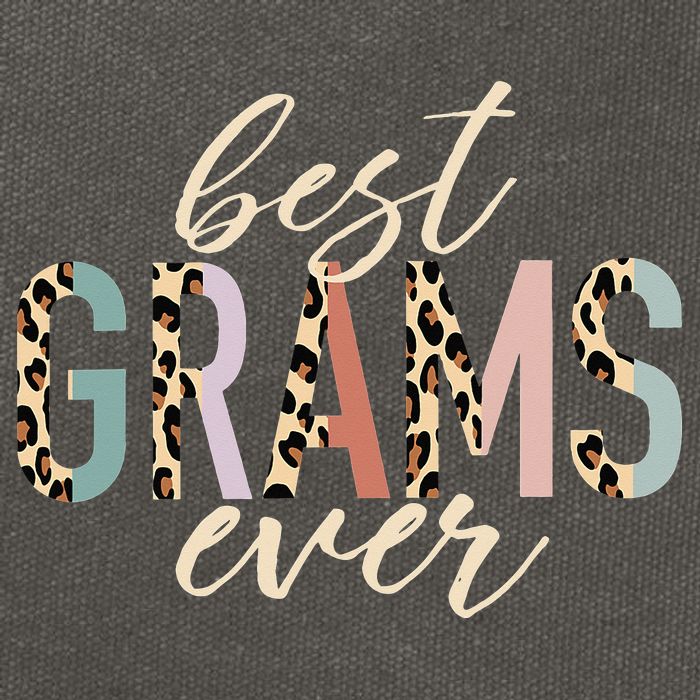 Best Grams Ever Gifts Leopard funny Mothers Day Cotton Canvas Backpack