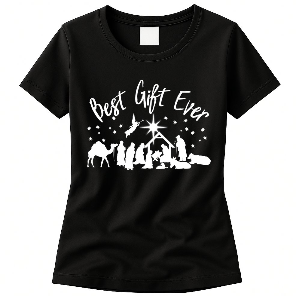 BEST GIFT EVER Christian Christmas Jesus Nativity Religious TShirt Womens T-Shirt