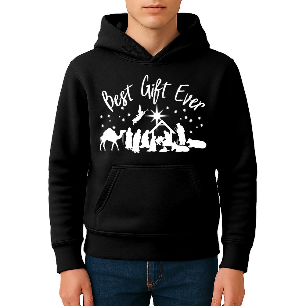 BEST GIFT EVER Christian Christmas Jesus Nativity Religious TShirt Kids Hoodie