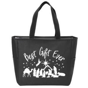 BEST GIFT EVER Christian Christmas Jesus Nativity Religious TShirt Zip Tote Bag