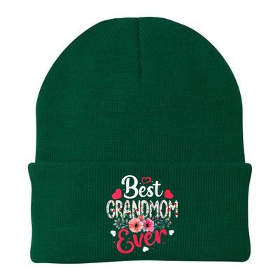 Best Grandmom Ever Funny Flower Mother's Day Clothing Knit Cap Winter Beanie