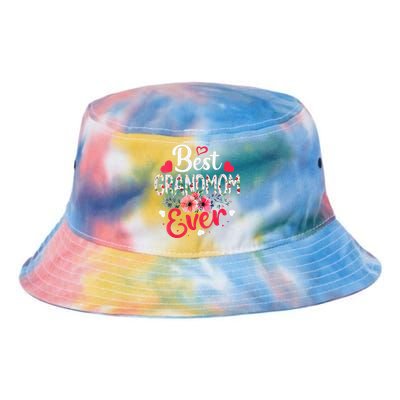 Best Grandmom Ever Funny Flower Mother's Day Clothing Tie Dye Newport Bucket Hat