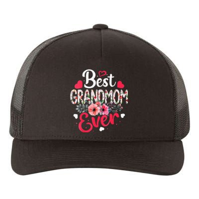 Best Grandmom Ever Funny Flower Mother's Day Clothing Yupoong Adult 5-Panel Trucker Hat