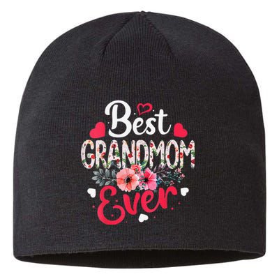 Best Grandmom Ever Funny Flower Mother's Day Clothing Sustainable Beanie