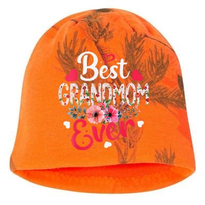 Best Grandmom Ever Funny Flower Mother's Day Clothing Kati - Camo Knit Beanie