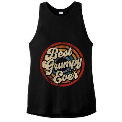 Best Grumpy Ever Vintage Retro Style Ladies PosiCharge Tri-Blend Wicking Tank