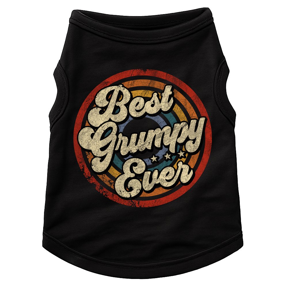 Best Grumpy Ever Vintage Retro Style Doggie Tank