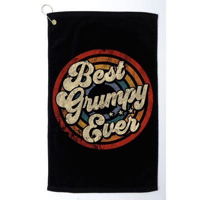 Best Grumpy Ever Vintage Retro Style Golf Towel