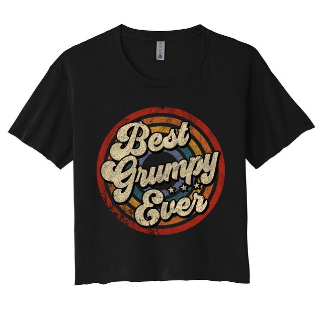 Best Grumpy Ever Vintage Retro Style Crop Top