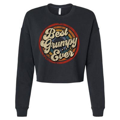 Best Grumpy Ever Vintage Retro Style Cropped Pullover Crew
