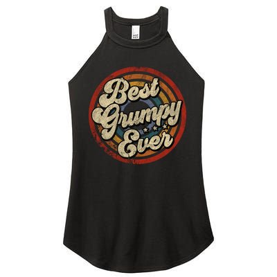 Best Grumpy Ever Vintage Retro Style Women's Perfect Tri Rocker Tank