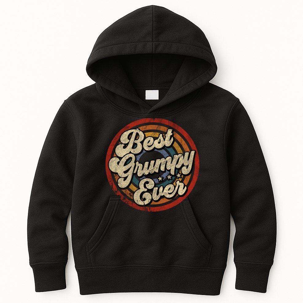 Best Grumpy Ever Vintage Retro Style Kids Hoodie