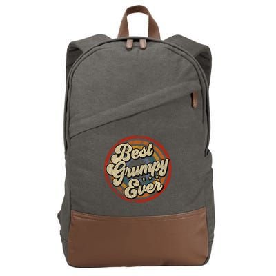 Best Grumpy Ever Vintage Retro Style Cotton Canvas Backpack