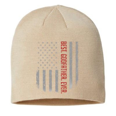 Best Godfather Ever American Flag Gift For Fathers Day Sustainable Beanie