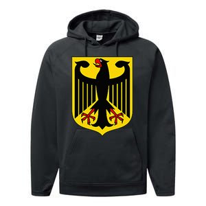 Badge Germany Flag Cool German Flags Performance Fleece Hoodie