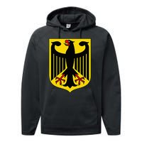 Badge Germany Flag Cool German Flags Performance Fleece Hoodie