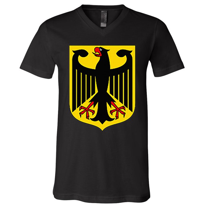 Badge Germany Flag Cool German Flags V-Neck T-Shirt