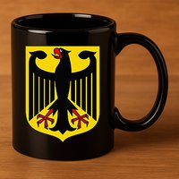 Badge Germany Flag Cool German Flags 11oz C Handle Ceramic Mug