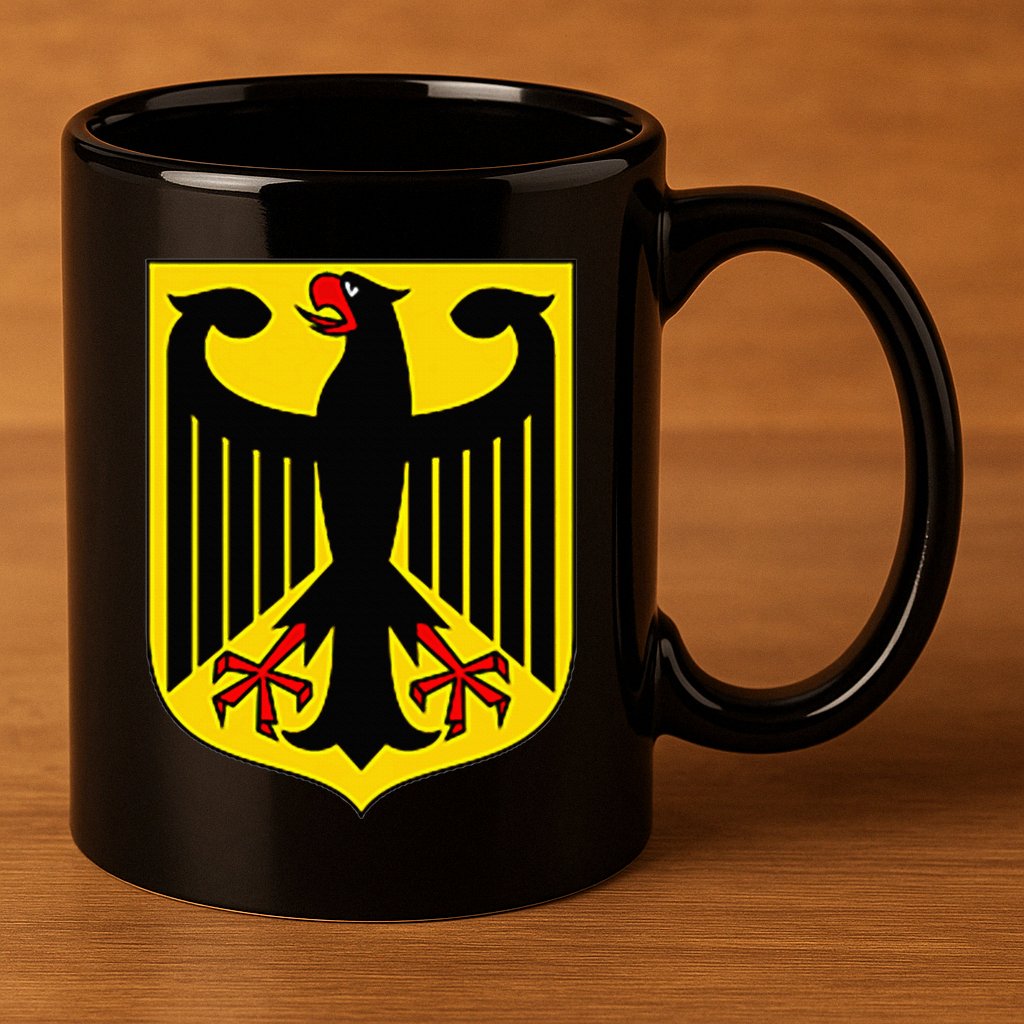 Badge Germany Flag Cool German Flags 11oz C Handle Ceramic Mug