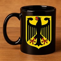 Badge Germany Flag Cool German Flags 11oz C Handle Ceramic Mug
