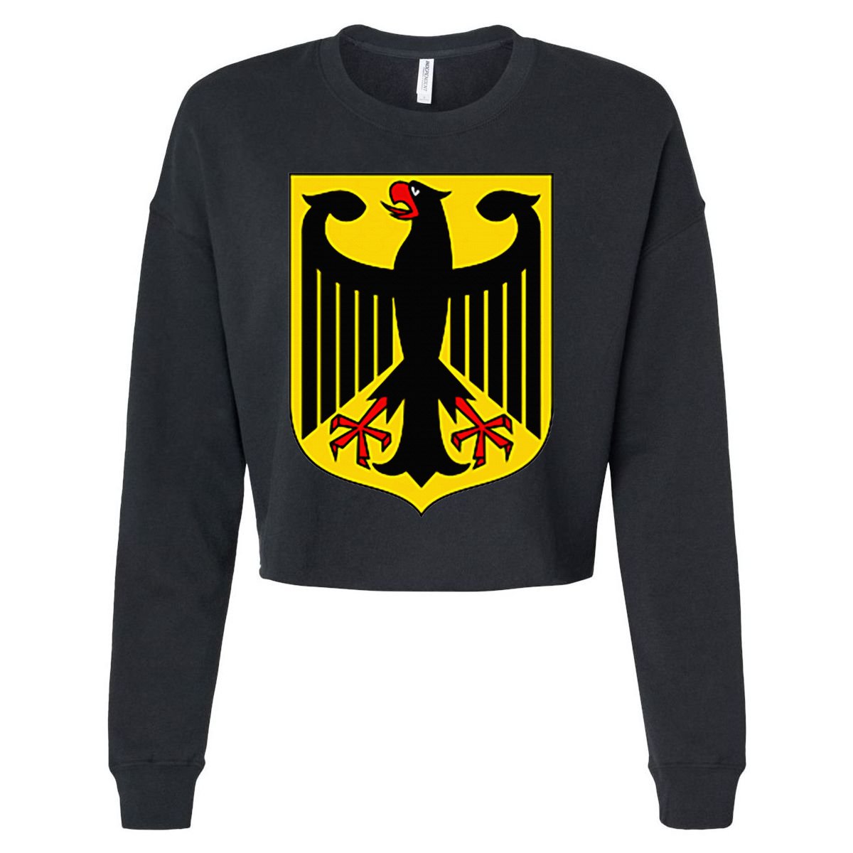 Badge Germany Flag Cool German Flags Cropped Pullover Crew