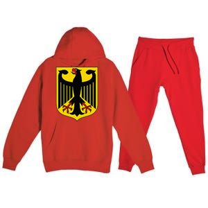 Badge Germany Flag Cool German Flags Premium Hooded Sweatsuit Set