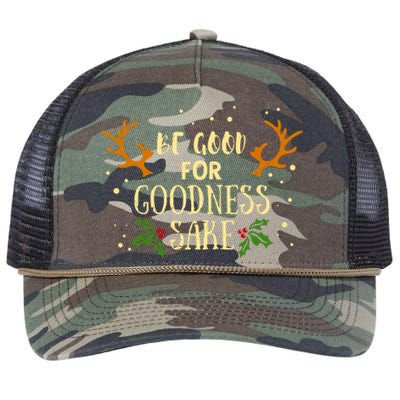 Be Good For Goodness Sake Retro Rope Trucker Hat Cap