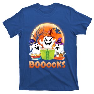 Booooks Ghost Funny Halloween Costume Book Library Reading Cute Gift T-Shirt