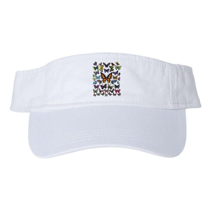 Butterfly Gift For Men Women Butterfly Lover Collection Valucap Bio-Washed Visor