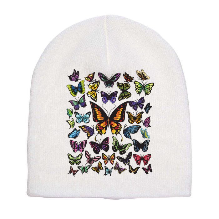 Butterfly Gift For Men Women Butterfly Lover Collection Short Acrylic Beanie