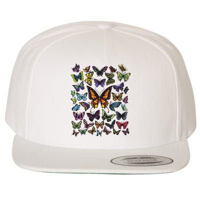 Butterfly Gift For Men Women Butterfly Lover Collection Wool Snapback Cap