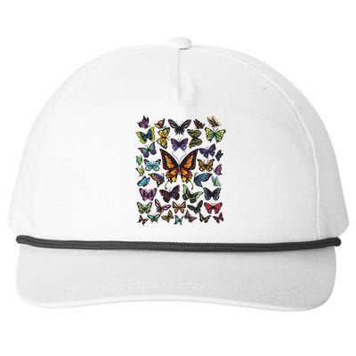 Butterfly Gift For Men Women Butterfly Lover Collection Snapback Five-Panel Rope Hat