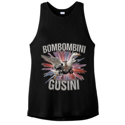 Bombombini Gusini Funny Italian Brainrot Meme Bootleg Ladies PosiCharge Tri-Blend Wicking Tank