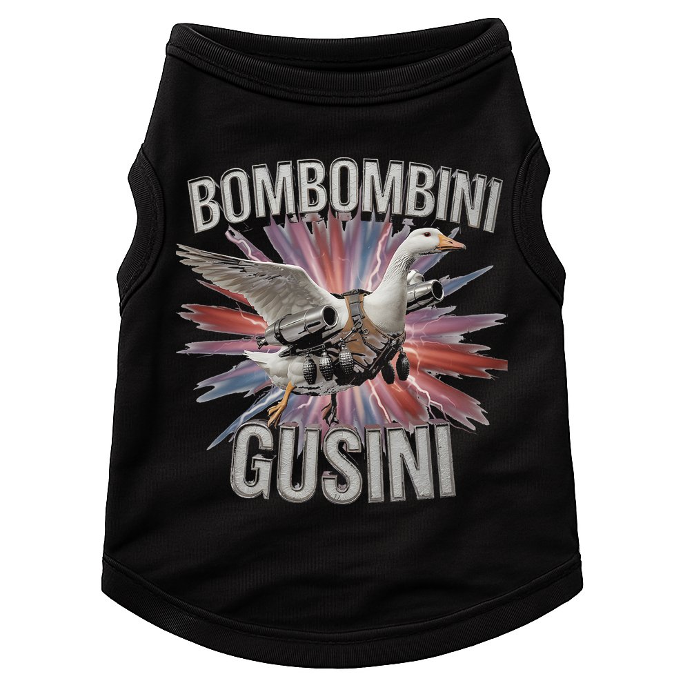 Bombombini Gusini Funny Italian Brainrot Meme Bootleg Doggie Tank