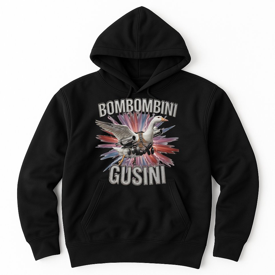 Bombombini Gusini Funny Italian Brainrot Meme Bootleg Hoodie