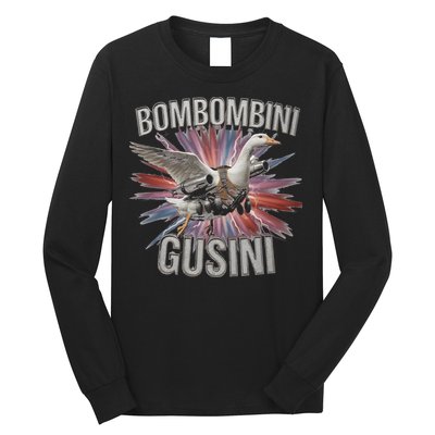 Bombombini Gusini Funny Italian Brainrot Meme Bootleg Long Sleeve Shirt