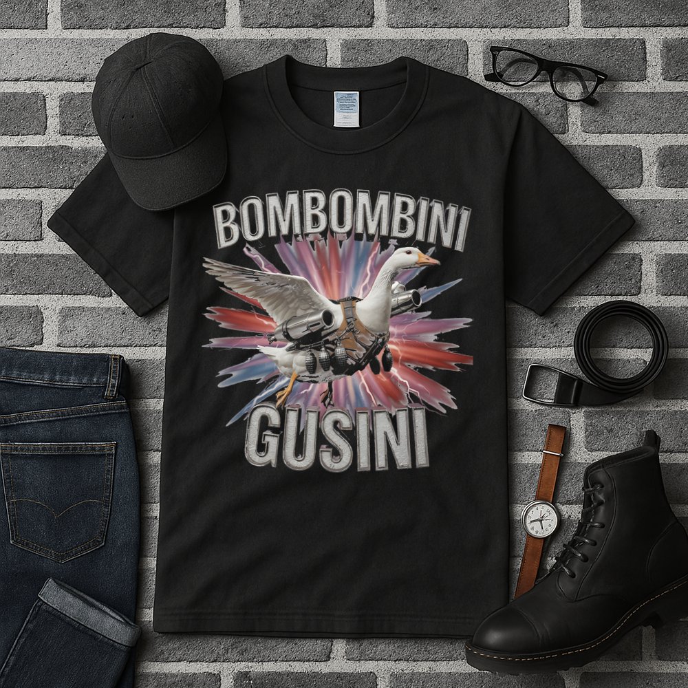 Bombombini Gusini Funny Italian Brainrot Meme Bootleg Tall T-Shirt