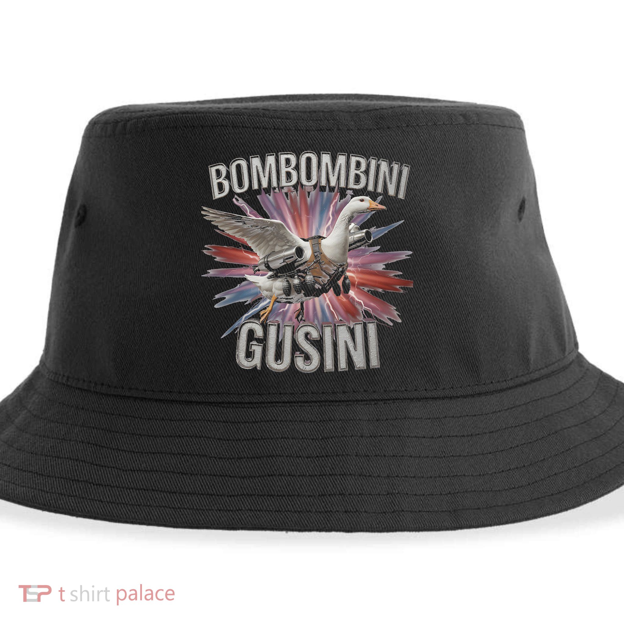 Bombombini Gusini Funny Italian Brainrot Meme Bootleg Sustainable Bucket Hat