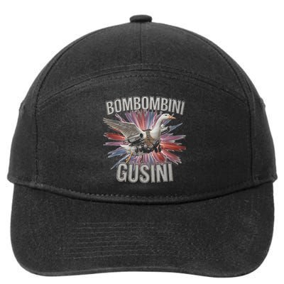 Bombombini Gusini Funny Italian Brainrot Meme Bootleg 7-Panel Snapback Hat